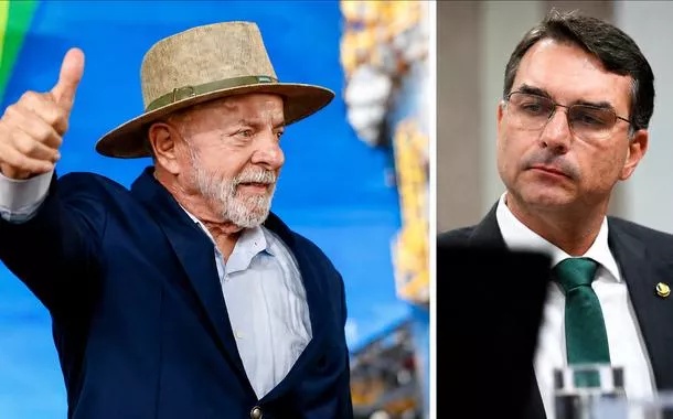 Lula e Flávio Bolsonaro
