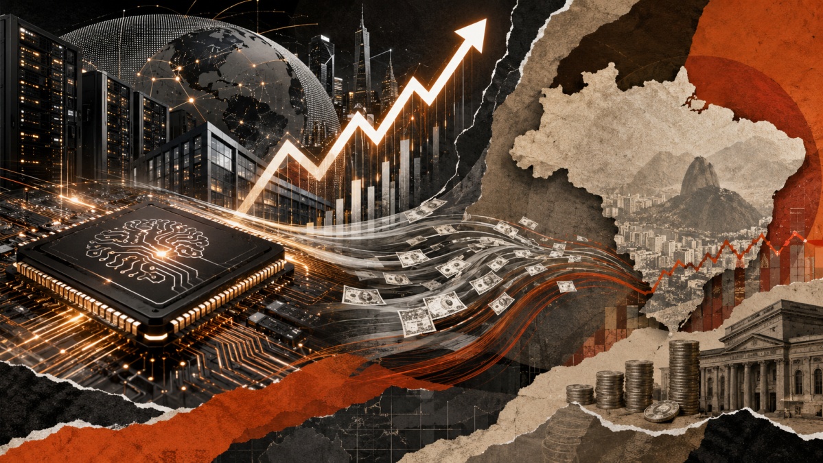 Mercado global redireciona investimentos para empresas ligadas à inteligência artificial.