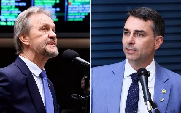 Pedro Uczai e Flávio Bolsonaro