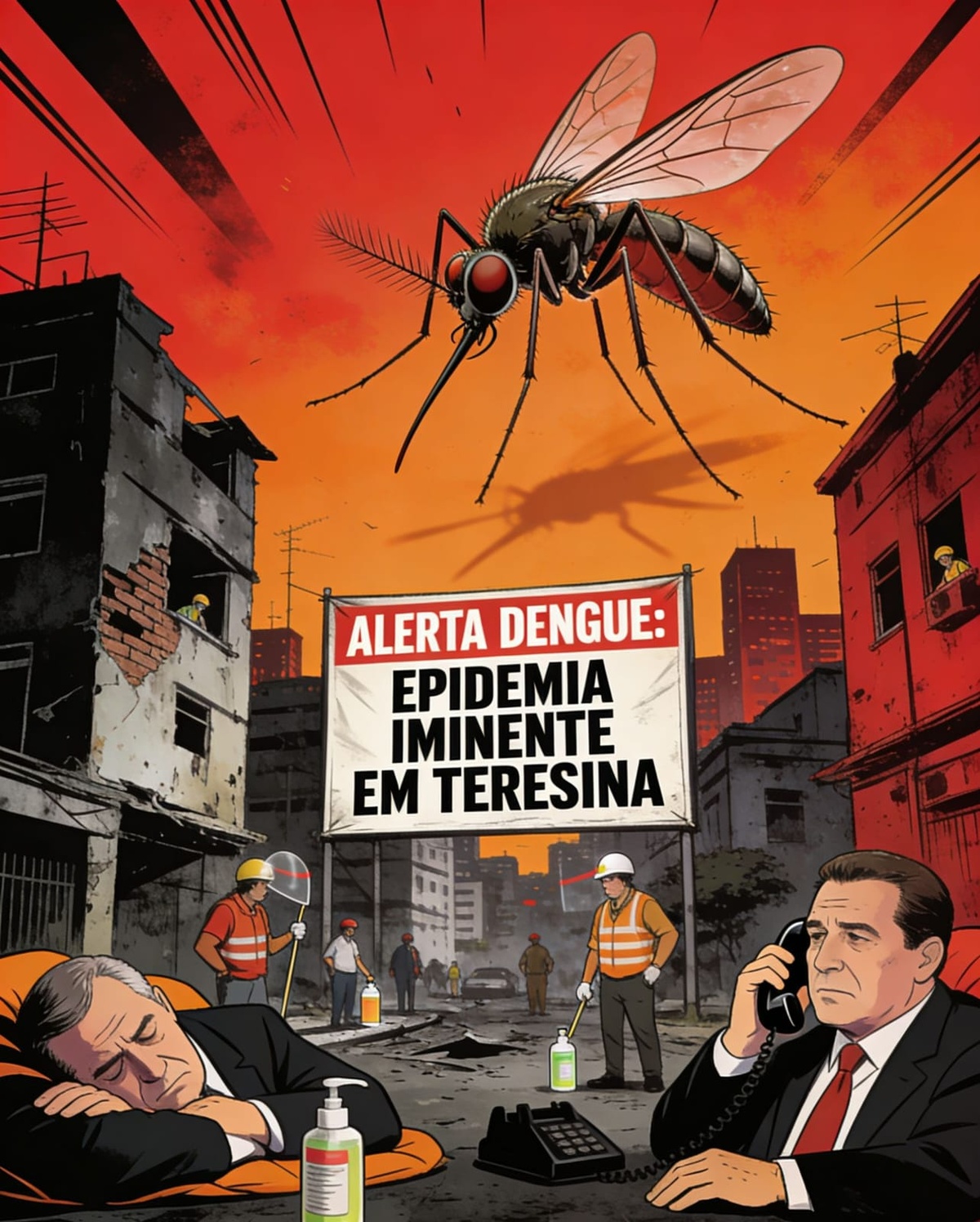 Relatório interno alerta para avanço da dengue e falhas no combate em Teresina.