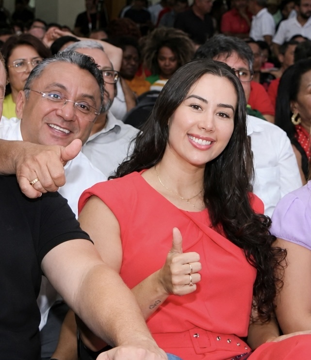 Vereador Dudu Borges (PT) e Fernanda Gomes (Solidariedade)