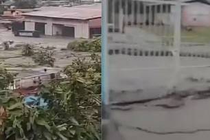 Após terremotos, chuva causa inundações na Venezuela (Foto: Reprodução)