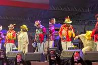 Alcione cai no palco durante show em São Luís