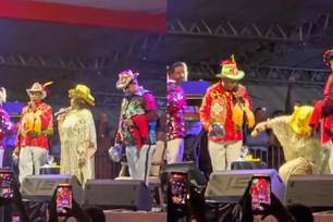 Alcione se desequilibrou durante apresentação e caiu em cima do palco