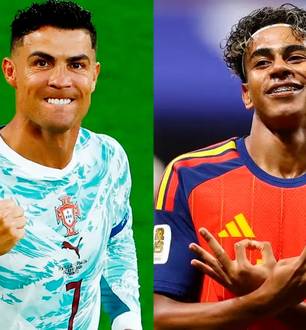 Cristiano Ronaldo e Lamine Yamal.