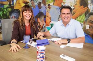 Ciro Nogueira e Ivanária Sampaio durante encontro em Esperantina. (Foto: Reprodução)
