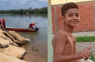 Enzo Samuel, de 10 ano, desapareceu nas águas do Rio Parnaíba no domingo (23) (Foto: Reprodução)