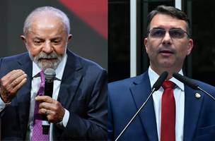 Lula e Flávio Bolsonaro estrearam no horário eleitoral do rádio neste sábado. (Foto: Foto 1: Estadão Conteúdo / Foto 2: Senado)