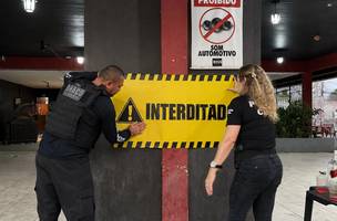 Panzilão Eventos é interditado durante operação (Foto: Ascom)