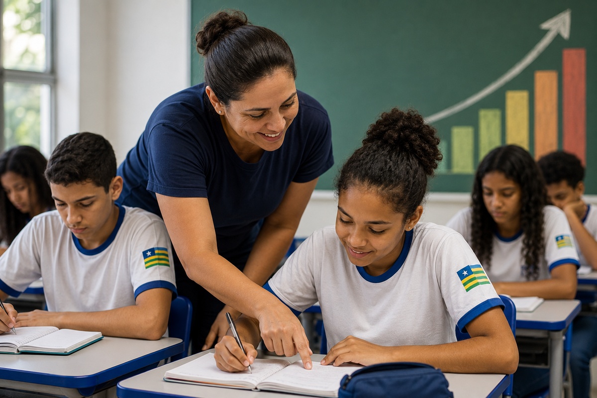 Professores se esforçam pelo desempenho dos alunos na escola