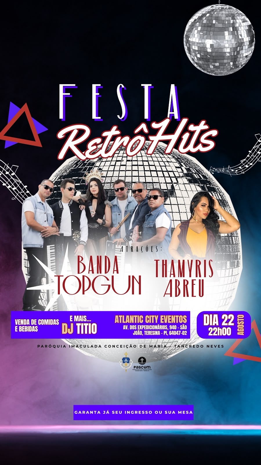 RetrôHits reúne atrações musicais em noite dedicada a sucessos e nostalgia em Teresina.