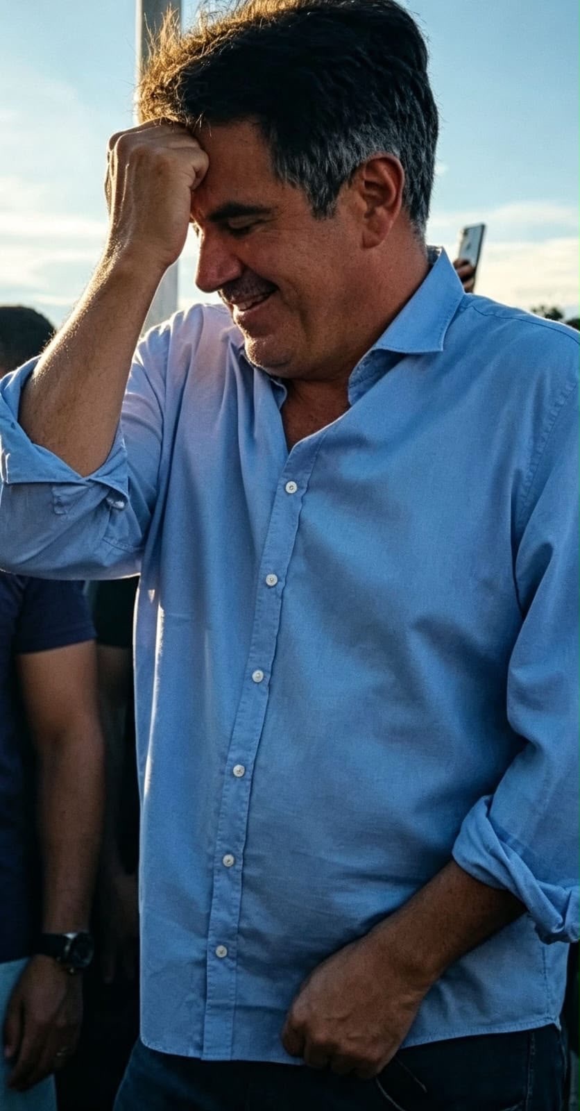 Candidato num aconchego de rua…