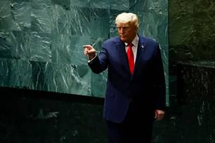 Donald Trump discursa durante a abertura da Assembleia Geral da ONU. (Foto: Reprodução)