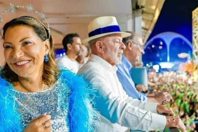 Homenagem ao presidente Lula na Sapucaí.