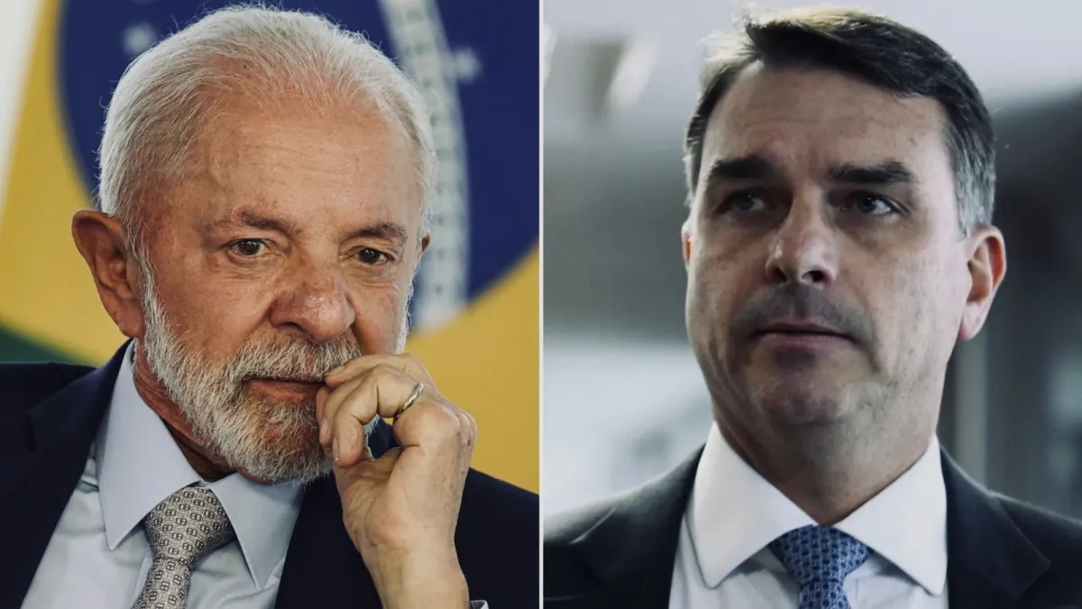 Lula e Flávio Bolsonaro disputam votos na última semana antes do primeiro turno.