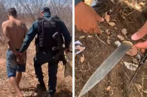 Suspeito foi conduzido à Central de Flagrantes de Picos (Foto: Divulgação/Polícia Militar)