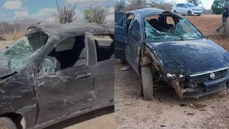 Três estudantes e motorista ficam feridos após carro capotar no Sul do Piauí