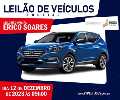 AVISO DE LEILÃO SUCATAS -- ERICO