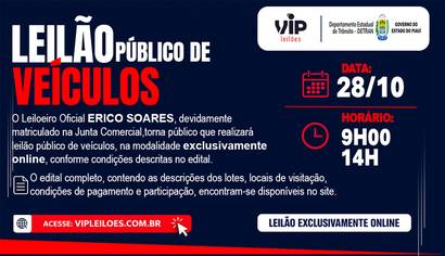 Aviso de leilão