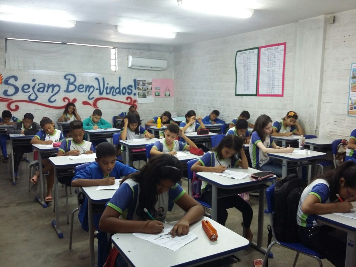 alunos da escola municipal de Teresina