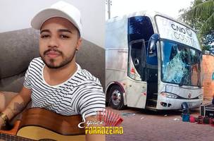 Depois de ter show cancelado, cantor de forró tem ônibus destruído no Piauí (Foto: -)