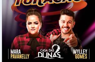 Mara Pavanelly e Wylley Gomes anunciam show especial do Furacão do Forró (Foto: -)