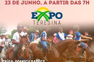 Resgatando a tradição do vaqueiro, cavalgada abre terceiro dia da ExpoTeresina (Foto: -)