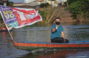Candidato Fábio Novo faz canoaço e chama a atenção para a preservação dos rios Parnaíba e Poti (Foto: -)
