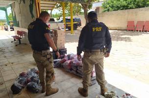 PRF apreende carregamento de mercadorias sem nota fiscal no Piauí (Foto: -)
