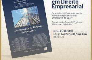 Associados AJUSPI lançam livro sobre atualidades em Direito Empresarial nesta terça-feira (Foto: -)