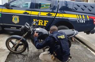 PRF recupera motocicleta roubada em Timon na BR 316, em Monsenhor Gil (Foto: -)
