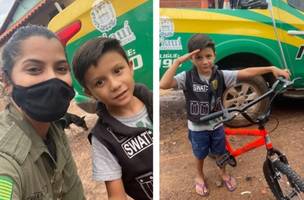 Policiais realizam vaquinha e realizam sonho de natal de criança de seis anos (Foto: -)