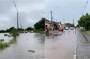 Nível do Rio Parnaíba está acima da cota de alerta e transborda em Floriano, informa CPRM (Foto: -)