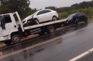 Grave acidente entre motocicleta e carro deixa uma pessoa morta na BR-316 (Foto: -)