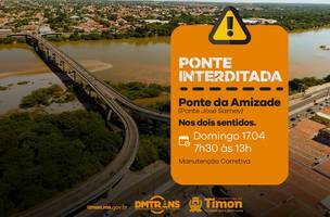 Ponte da Amizade, que liga Teresina a Timon, ficará interditada nesse domingo (Foto: -)
