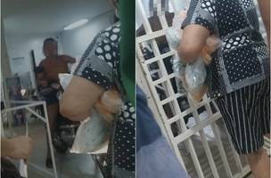 Mulher invade pronto socorro com moto para reclamar demora no atendimento (Foto: -)