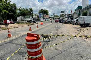 Trecho da Homero Castelo Branco é novamente interditado para obras (Foto: -)